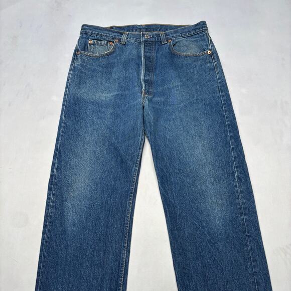 Vintage 80s Levi's 501 Straight Leg Jeans Made in USA 32x28.5 - Picture 2 of 12